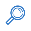 magnifying glass icon in a circle